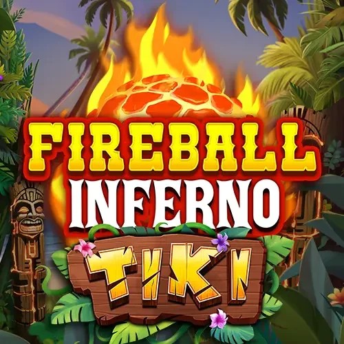 Fireball Inferno Tiki slot visual from NetEnt available on fatpiratecasinos-fi.com